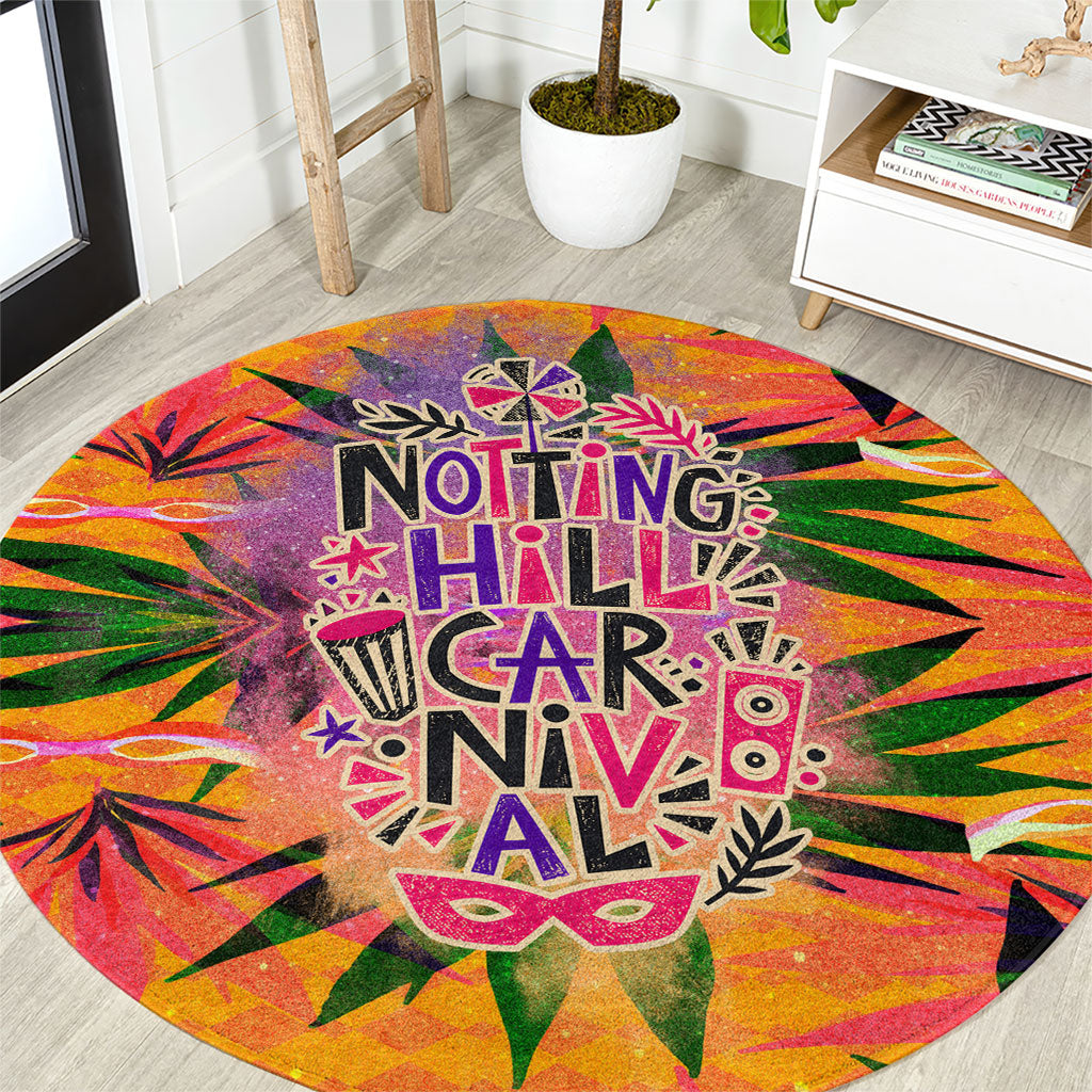Notting Hill Carnival Round Carpet Caribbean Culture Music Festival Feathered Dancer Tropical