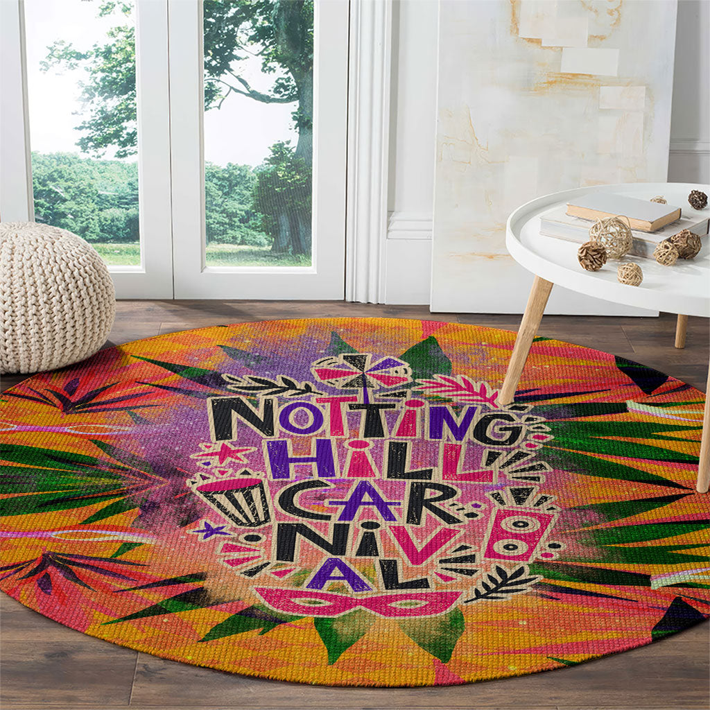 Notting Hill Carnival Round Carpet Caribbean Culture Music Festival Feathered Dancer Tropical