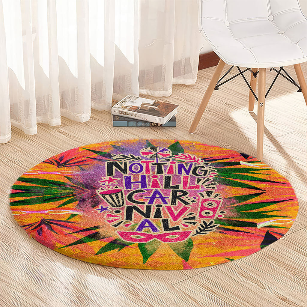 Notting Hill Carnival Round Carpet Caribbean Culture Music Festival Feathered Dancer Tropical