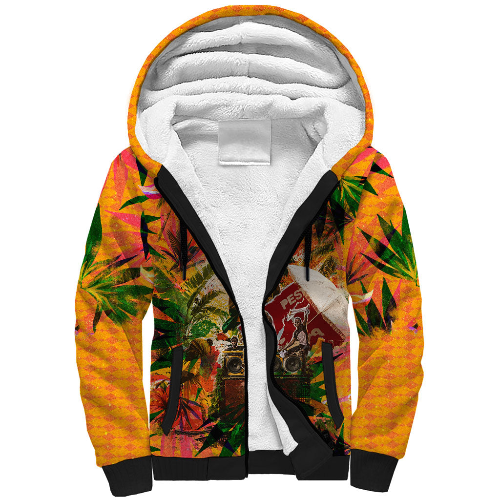 Notting Hill Carnival Sherpa Hoodie Caribbean Culture Music Festival Feathered Dancer Tropical