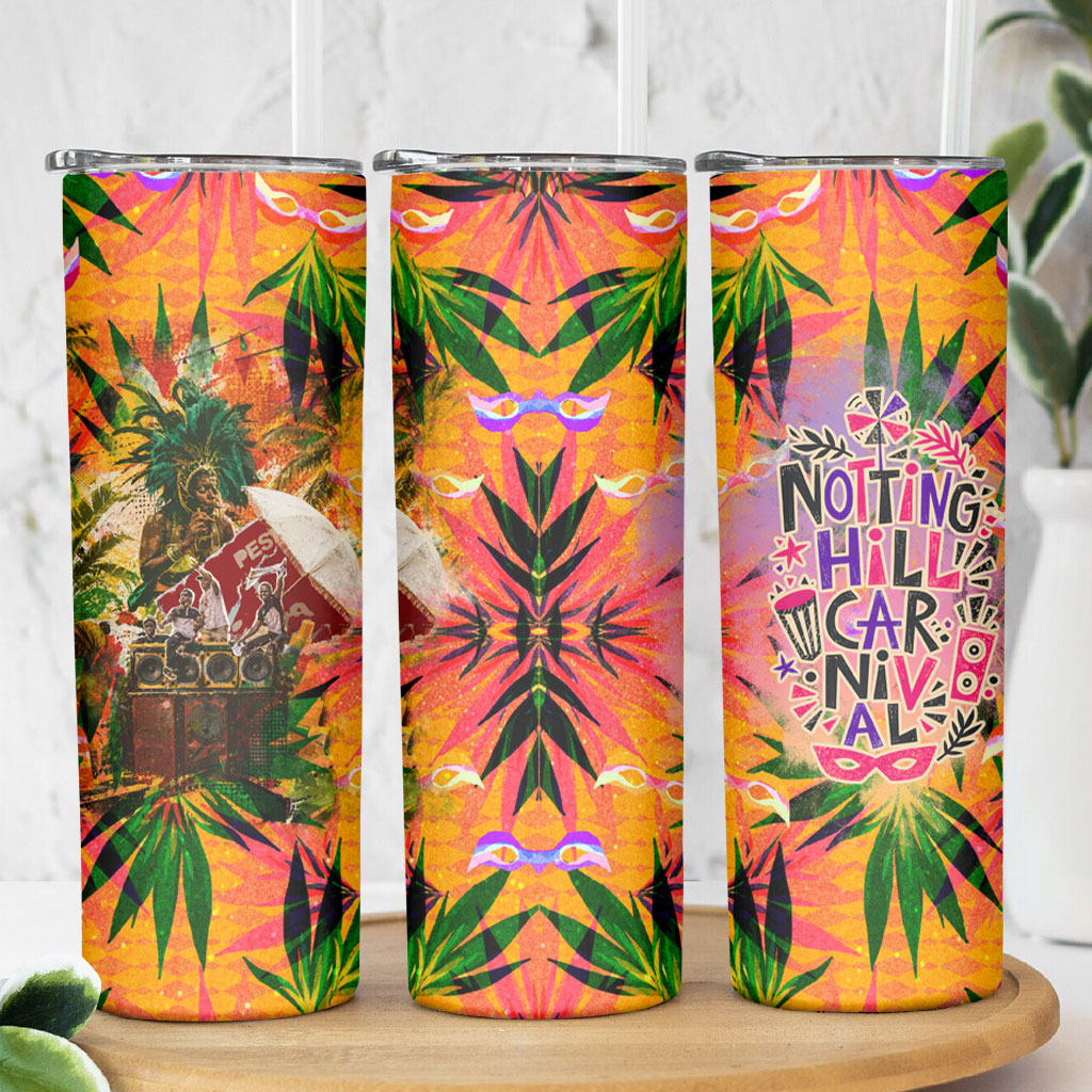 Notting Hill Carnival Skinny Tumbler Caribbean Culture Music Festival Feathered Dancer Tropical