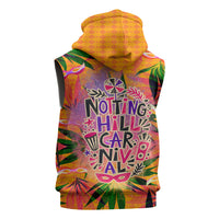 Notting Hill Carnival Sleeveless Hoodie Caribbean Culture Music Festival Feathered Dancer Tropical