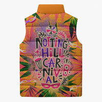 Notting Hill Carnival Sleeveless Puffer Jacket Caribbean Culture Music Festival Feathered Dancer Tropical