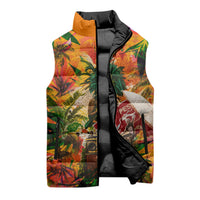 Notting Hill Carnival Sleeveless Puffer Jacket Caribbean Culture Music Festival Feathered Dancer Tropical