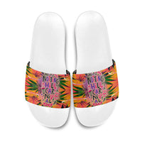 Notting Hill Carnival Slide Sandals Caribbean Culture Music Festival Feathered Dancer Tropical