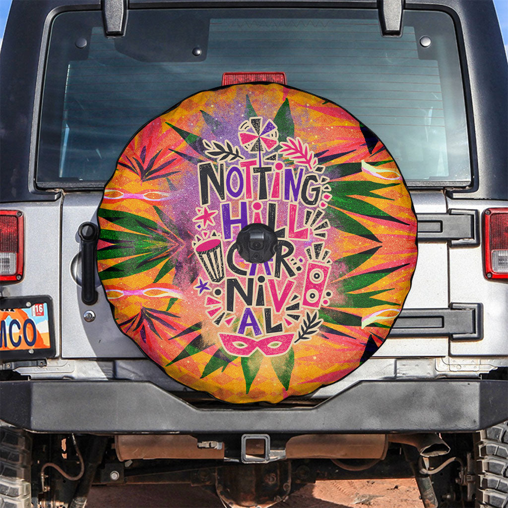 Notting Hill Carnival Spare Tire Cover Caribbean Culture Music Festival Feathered Dancer Tropical