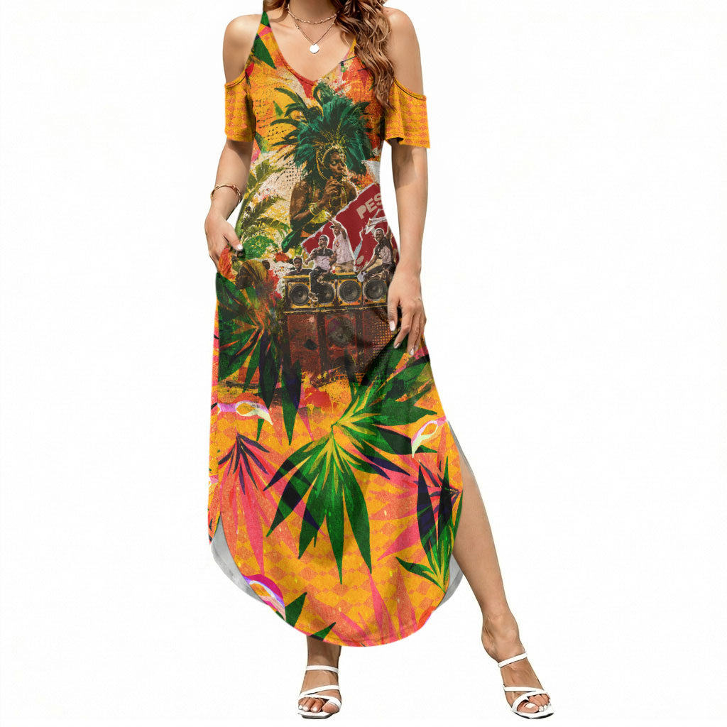 Notting Hill Carnival Summer Maxi Dress Caribbean Culture Music Festival Feathered Dancer Tropical