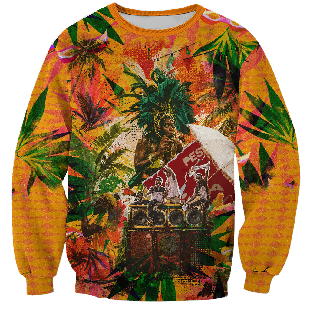 Notting Hill Carnival Sweatshirt Caribbean Culture Music Festival Feathered Dancer Tropical