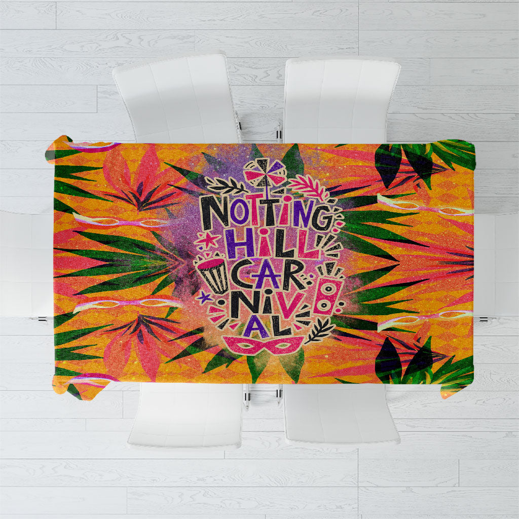 Notting Hill Carnival Tablecloth Caribbean Culture Music Festival Feathered Dancer Tropical