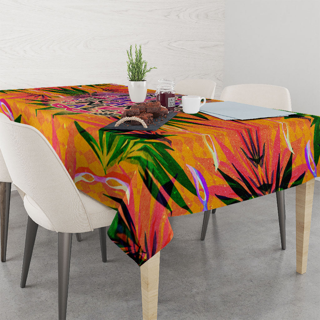 Notting Hill Carnival Tablecloth Caribbean Culture Music Festival Feathered Dancer Tropical