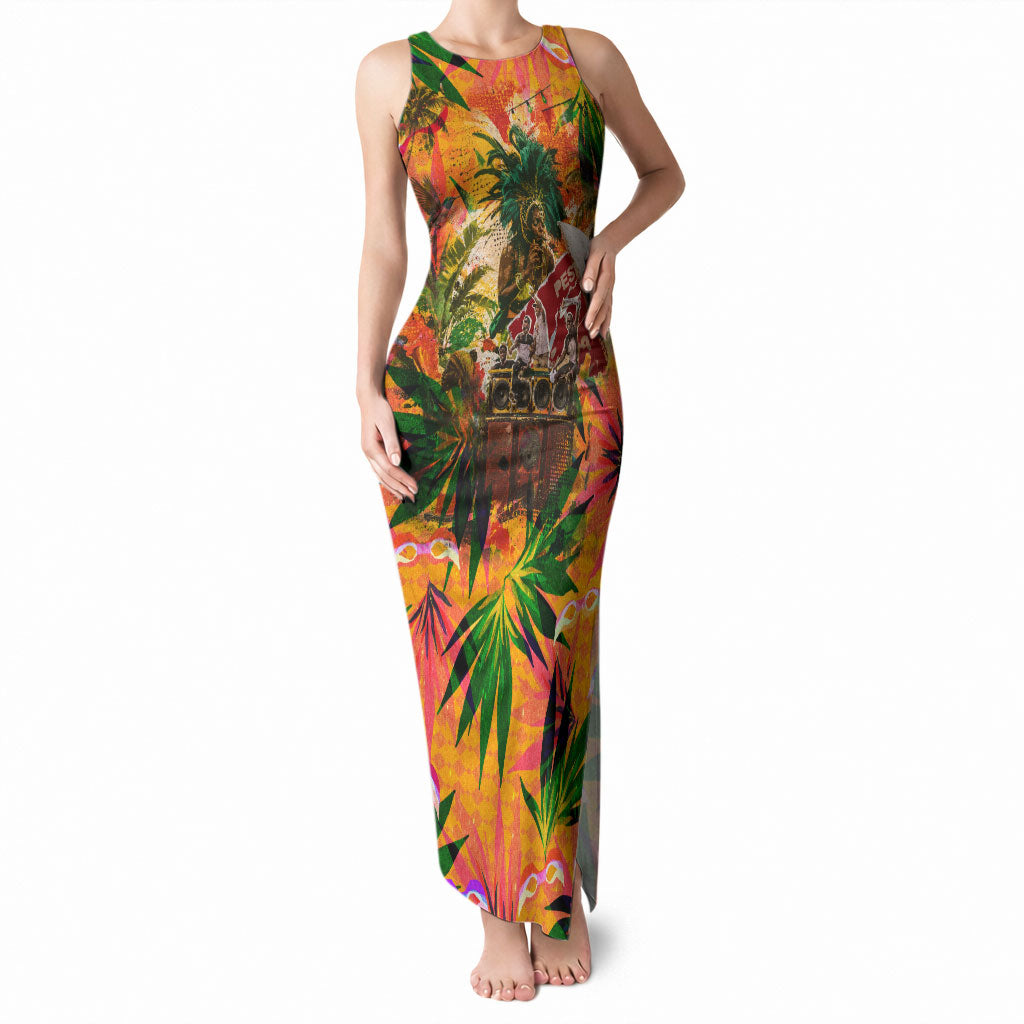 Notting Hill Carnival Tank Maxi Dress Caribbean Culture Music Festival Feathered Dancer Tropical