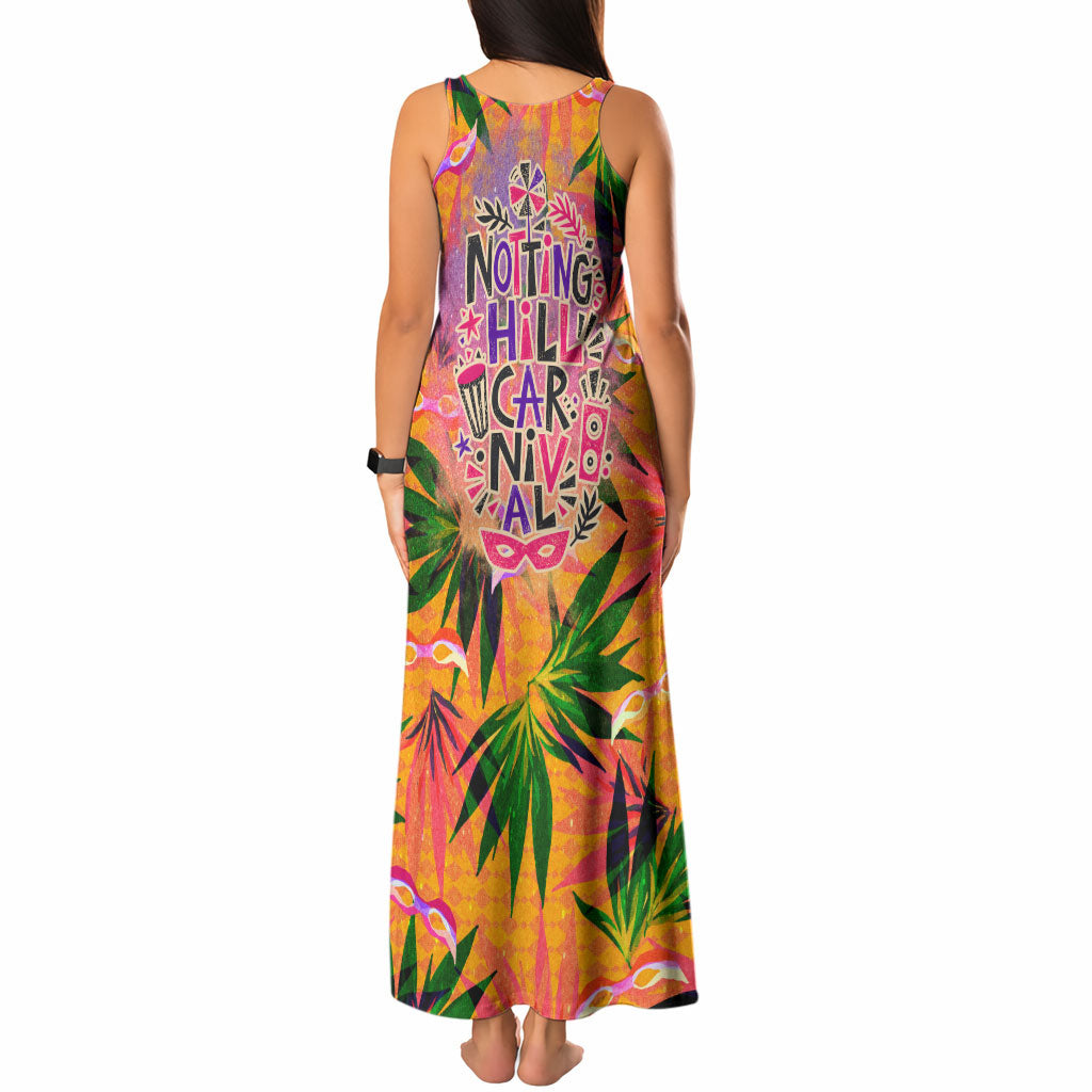 Notting Hill Carnival Tank Maxi Dress Caribbean Culture Music Festival Feathered Dancer Tropical
