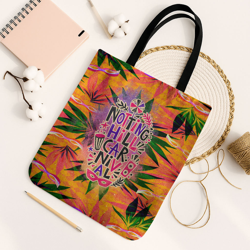 Notting Hill Carnival Tote Bag Caribbean Culture Music Festival Feathered Dancer Tropical