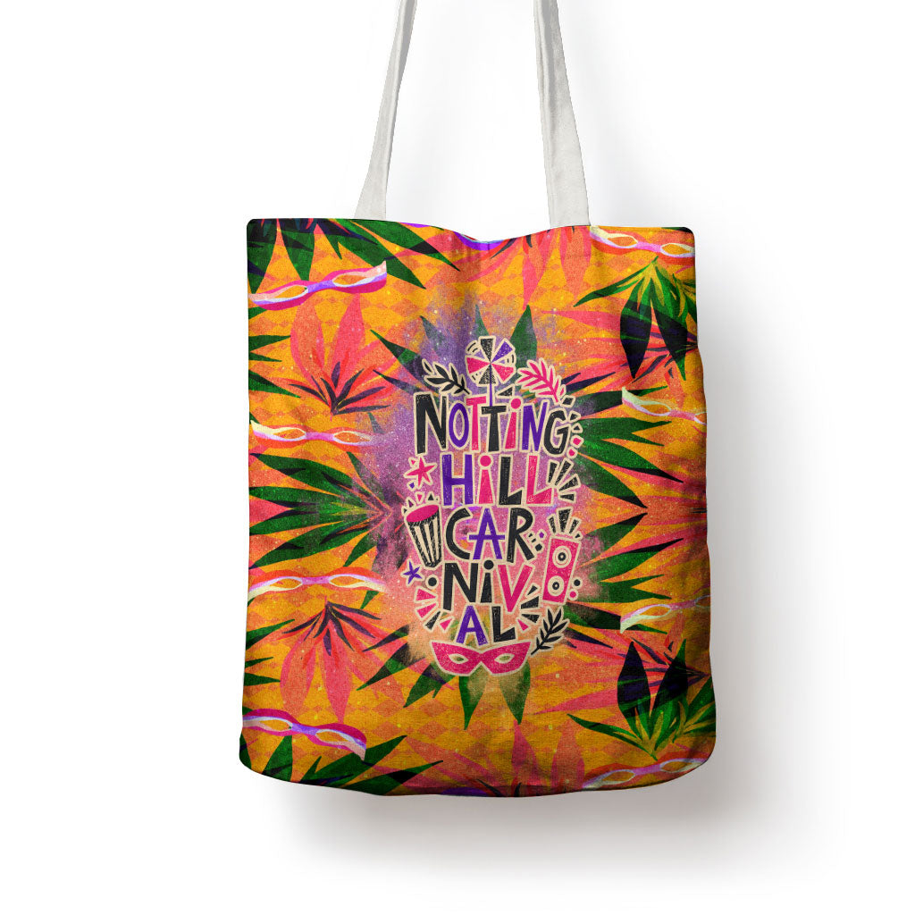 Notting Hill Carnival Tote Bag Caribbean Culture Music Festival Feathered Dancer Tropical