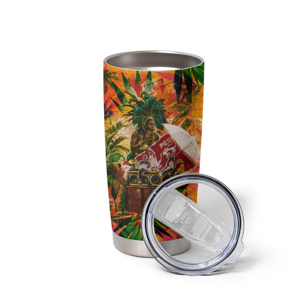 Notting Hill Carnival Tumbler Cup Caribbean Culture Music Festival Feathered Dancer Tropical
