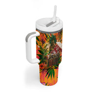 Notting Hill Carnival Tumbler With Handle Caribbean Culture Music Festival Feathered Dancer Tropical