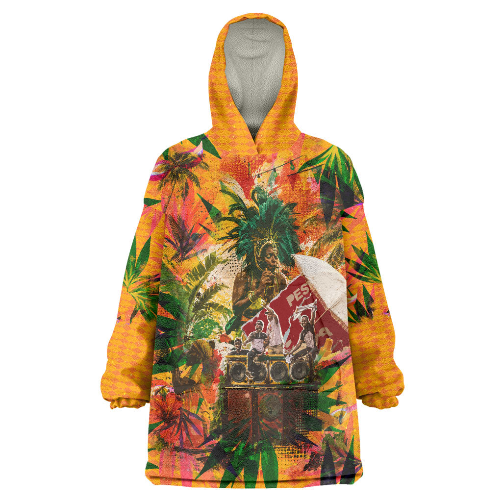 Notting Hill Carnival Wearable Blanket Hoodie Caribbean Culture Music Festival Feathered Dancer Tropical