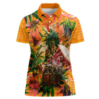 Notting Hill Carnival Women Polo Shirt Caribbean Culture Music Festival Feathered Dancer Tropical