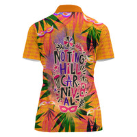 Notting Hill Carnival Women Polo Shirt Caribbean Culture Music Festival Feathered Dancer Tropical