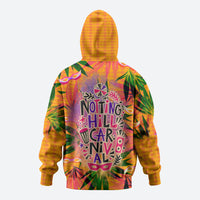 Notting Hill Carnival Zip Hoodie Caribbean Culture Music Festival Feathered Dancer Tropical