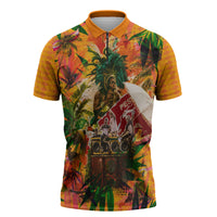 Notting Hill Carnival Zipper Polo Shirt Caribbean Culture Music Festival Feathered Dancer Tropical