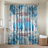 Promoted To Grandparents Bathroom Set Family Generations Blue Floral Silhouette Art