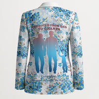 Promoted To Grandparents Blazer Family Generations Blue Floral Silhouette Art