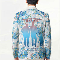 Promoted To Grandparents Blazer Family Generations Blue Floral Silhouette Art