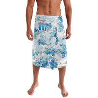 Promoted To Grandparents Lavalava Family Generations Blue Floral Silhouette Art