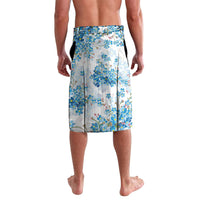 Promoted To Grandparents Lavalava Family Generations Blue Floral Silhouette Art