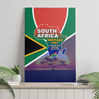 South Africa Heritage Day Canvas Wall Art Celebrating Roots Flag Map Sunset Savanna