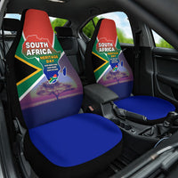 South Africa Heritage Day Car Seat Cover Celebrating Roots Flag Map Sunset Savanna