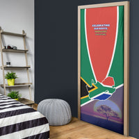 South Africa Heritage Day Door Cover Celebrating Roots Flag Map Sunset Savanna