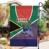 South Africa Heritage Day Garden Flag Celebrating Roots Flag Map Sunset Savanna