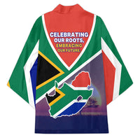 South Africa Heritage Day Kimono Celebrating Roots Flag Map Sunset Savanna