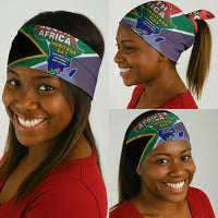 South Africa Heritage Day Neck Gaiter Celebrating Roots Flag Map Sunset Savanna