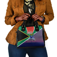 South Africa Heritage Day Shoulder Handbag Celebrating Roots Flag Map Sunset Savanna