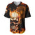 Magic Fire Skull Baseball Jersey I Can't Go To Hell The Devil Still Has A Rest Training Oder Against Me - Wonder Print Shop