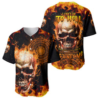 Magic Fire Skull Baseball Jersey I Can't Go To Hell The Devil Still Has A Rest Training Oder Against Me - Wonder Print Shop