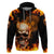 Magic Fire Skull Hoodie I Can't Go To Hell The Devil Still Has A Rest Training Oder Against Me - Wonder Print Shop