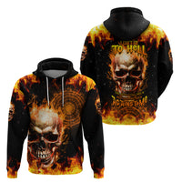 Magic Fire Skull Hoodie I Can't Go To Hell The Devil Still Has A Rest Training Oder Against Me - Wonder Print Shop