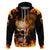 Magic Fire Skull Hoodie I Can't Go To Hell The Devil Still Has A Rest Training Oder Against Me - Wonder Print Shop