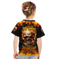 Magic Fire Skull Kid T Shirt I Can't Go To Hell The Devil Still Has A Rest Training Oder Against Me - Wonder Print Shop