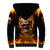Magic Fire Skull Sherpa Hoodie I Can't Go To Hell The Devil Still Has A Rest Training Oder Against Me - Wonder Print Shop
