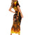 Magic Fire Skull Short Sleeve Bodycon Dress I Can't Go To Hell The Devil Still Has A Rest Training Oder Against Me - Wonder Print Shop