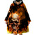 Magic Fire Skull Wearable Blanket Hoodie I Can't Go To Hell The Devil Still Has A Rest Training Oder Against Me - Wonder Print Shop