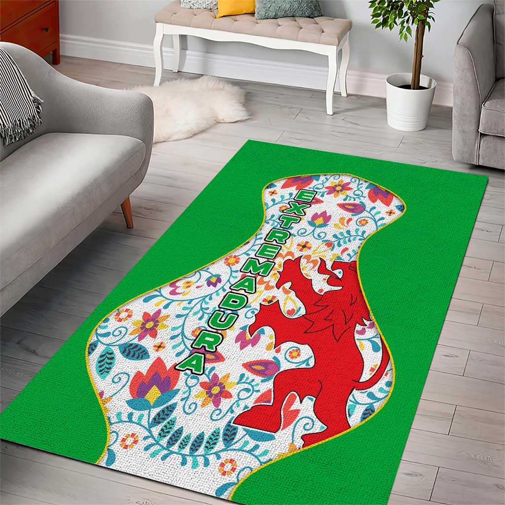 Extremadura Flag Area Rug Autonomous Community of Spain - Wonder Print Shop