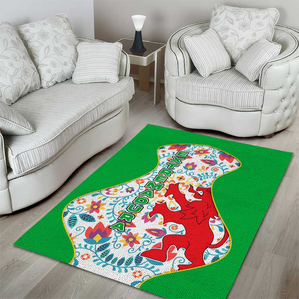 Extremadura Flag Area Rug Autonomous Community of Spain - Wonder Print Shop