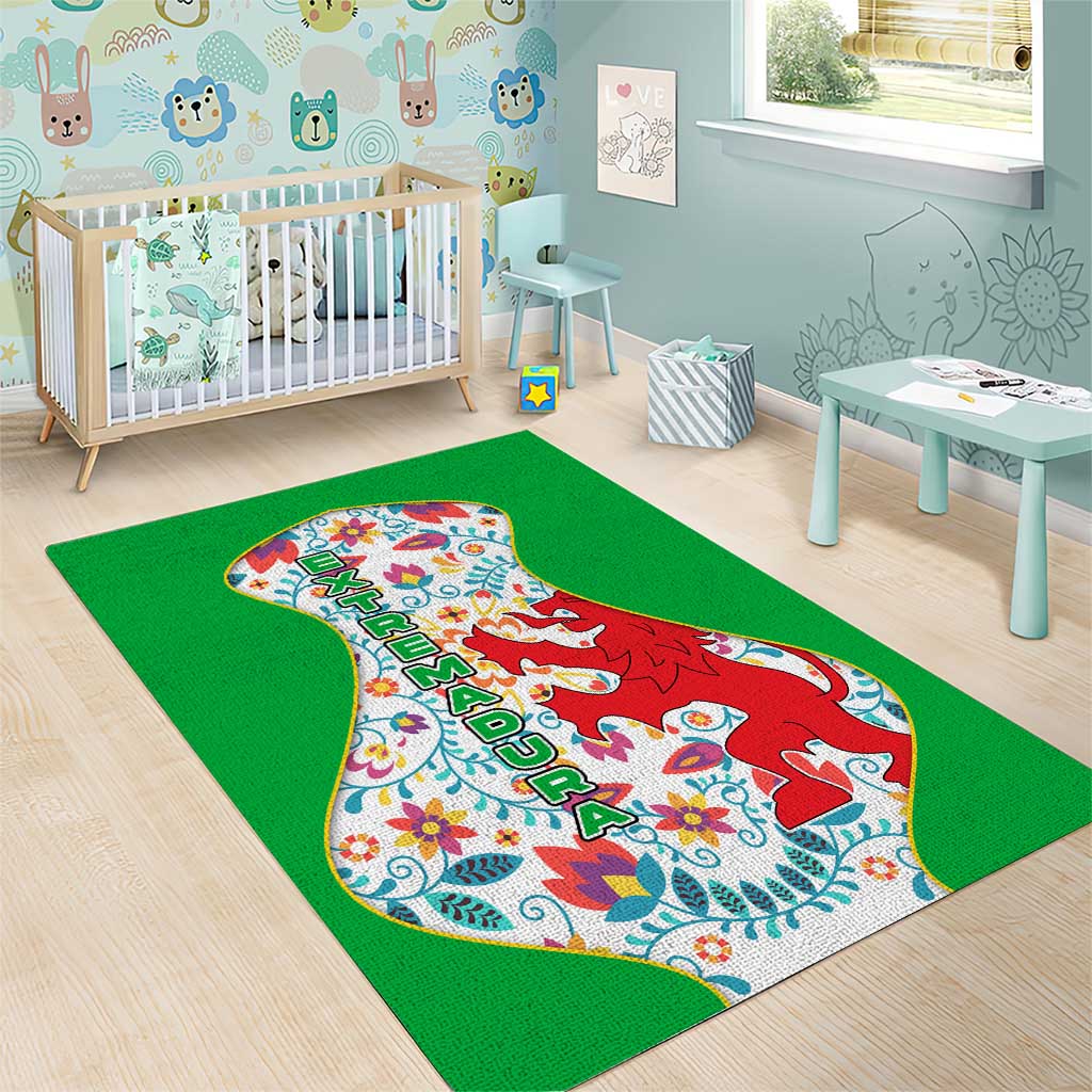 Extremadura Flag Area Rug Autonomous Community of Spain - Wonder Print Shop