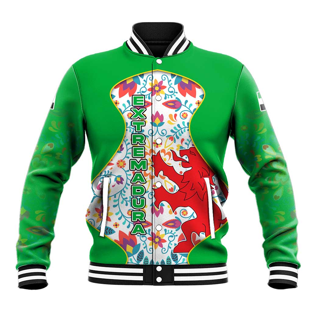Extremadura Flag Baseball Jacket Autonomous Community of Spain - Wonder Print Shop